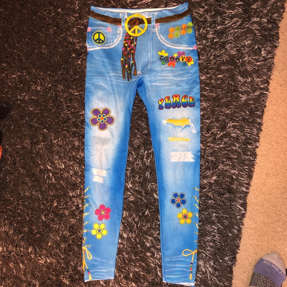 Hippie costume leggings S/M